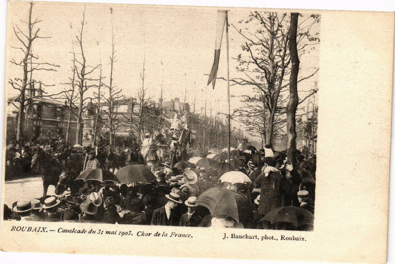 Carte postale ancienne Roubaix - Cavalcade du 31 mai 1903 à Roubaix