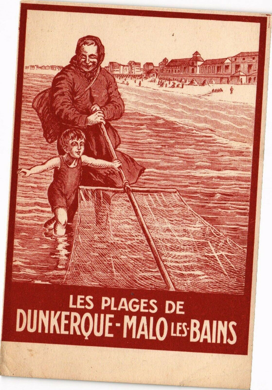 Carte postale ancienne Le Plages de Dunkerque Malo-les-Bains à Dunkerque