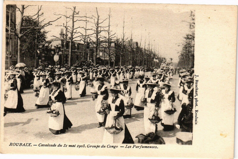 Carte postale ancienne Roubaix - Cavalcade du 31 mai 1903 à Roubaix