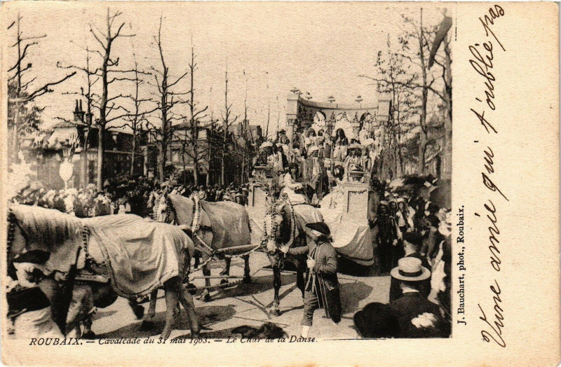 Carte postale ancienne Roubaix - Cavalcade du à Roubaix