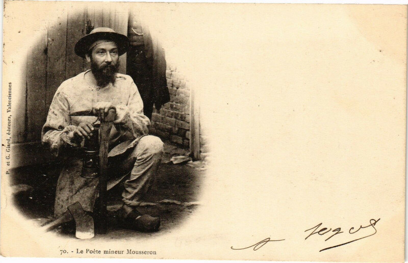 Carte postale ancienne Le poete mineur Mousseron