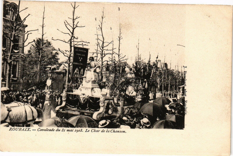 Carte postale ancienne Roubaix - Cavalcade du 31 mai 1903 à Roubaix
