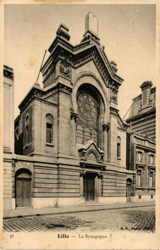 Carte postale ancienne Lille - La Synagogue à Lille