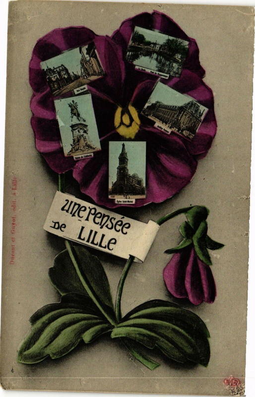 Carte postale ancienne Une Pensée de Lille à Lille