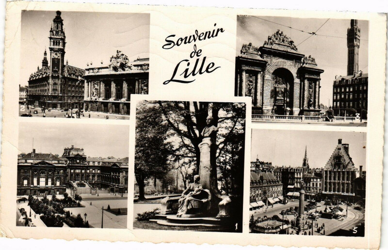 Carte postale ancienne Souvenir de Lille à Lille