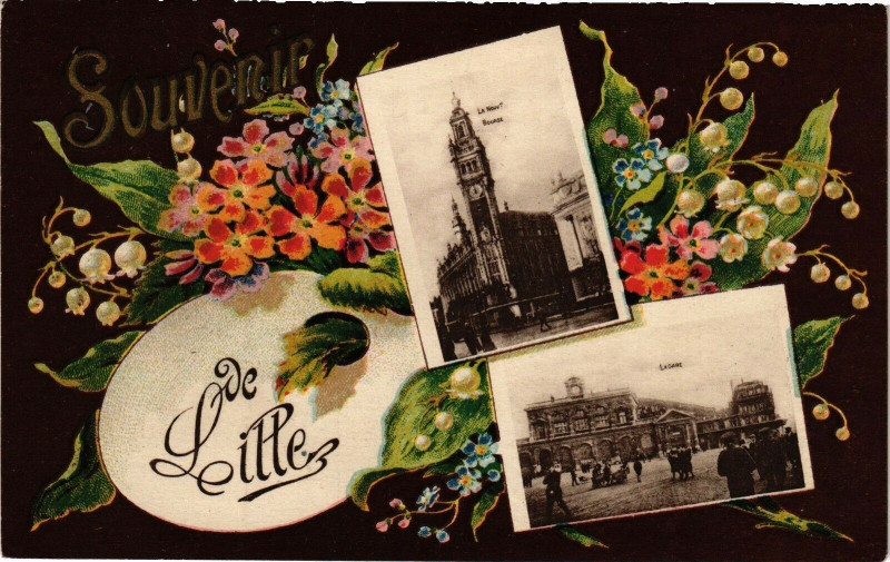 Carte postale ancienne Souvenir de Lille à Lille