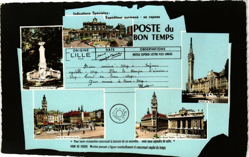 Carte postale ancienne Lille-Nord à Lille
