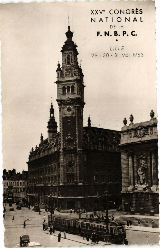 Carte postale ancienne Lille-Le Palais de la Bourse à Lille