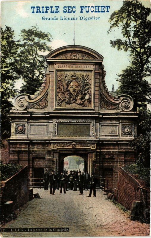 Carte postale ancienne Lille-La porte de la Citadelle à Lille