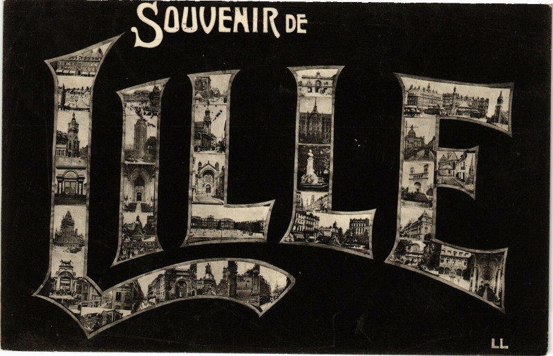 Carte postale ancienne Souvenir de Lille à Lille