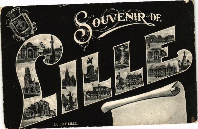 Carte postale ancienne Souvenir de Lille à Lille