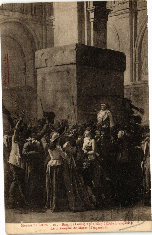 Carte postale ancienne Musée de Lille-Boilly-Le Triomphe de Marat à Lille
