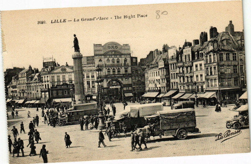 Carte postale ancienne Lille-La Grand Place à Lille