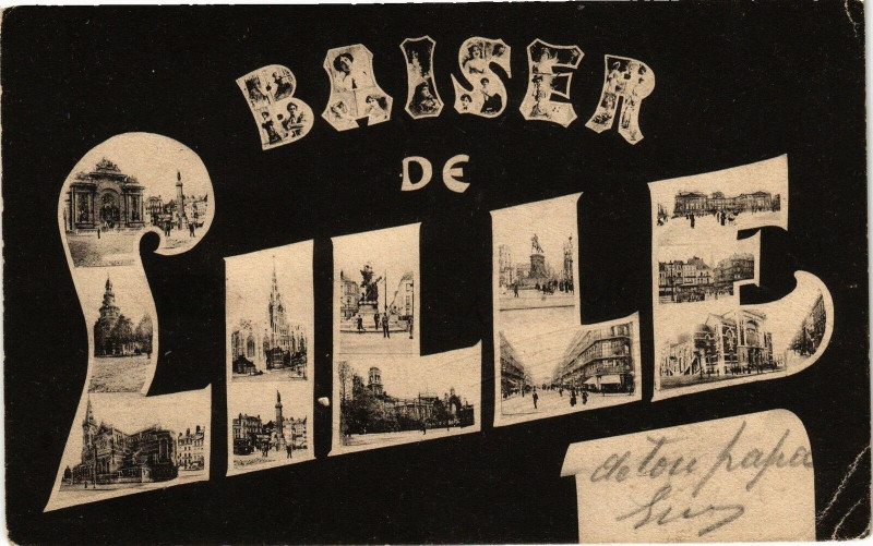 Carte postale ancienne Baiser de Lille à Lille