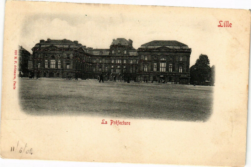 Carte postale ancienne Lille-La Prefecture à Lille