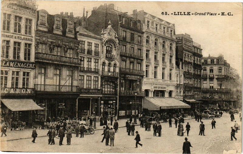 Carte postale ancienne Lille-Grand Place à Lille