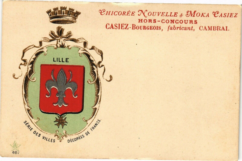 Carte postale ancienne Chicorée Nouvelle & Moka Casiez Hors Concours Casiez Bourgeois à Ors