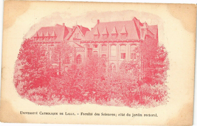 Carte postale ancienne Universite catholique de Lille - Faculte des sciences cote du à Lille