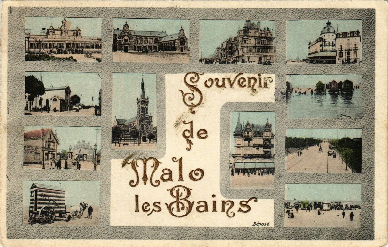 Carte postale ancienne Souvenir de Malo-les-Bains