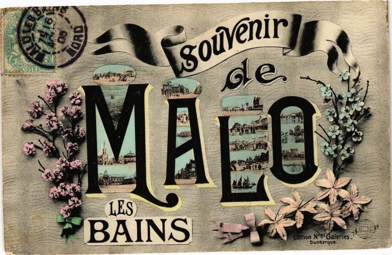 Carte postale ancienne Souvenir de Malo-les-Bains