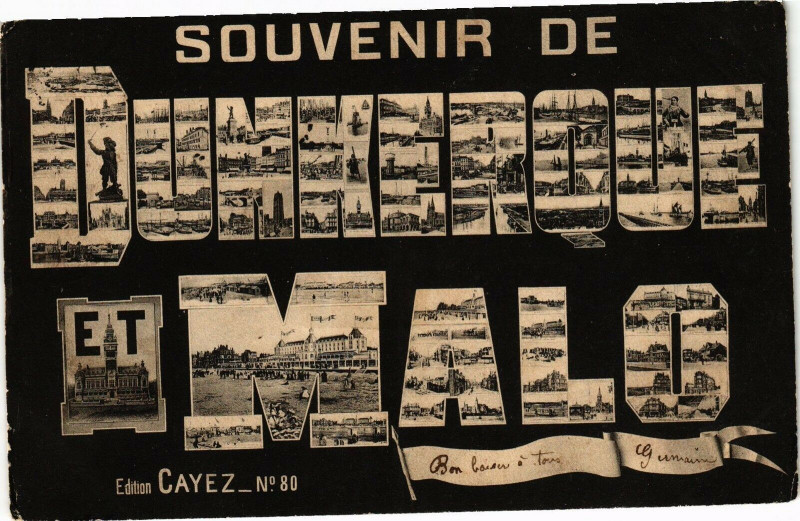 Carte postale ancienne Souvenir de Dunkerque et Malo à Dunkerque