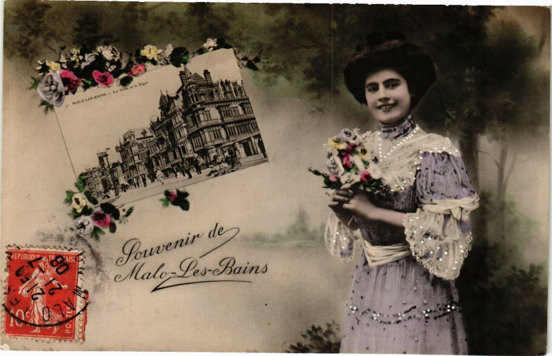 Carte postale ancienne Souvenir de Malo-les-Bains
