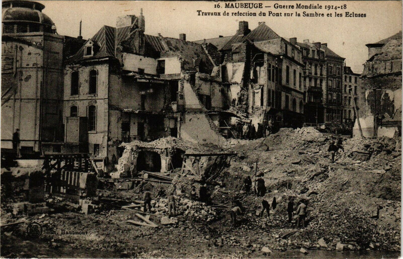 Carte postale ancienne Maubeuge. - Guerre mondiale 1914 - 18 à Erre