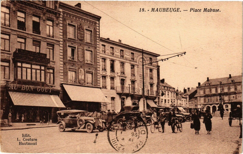 Carte postale ancienne Maubeuge - pLACE Mabuse à Maubeuge
