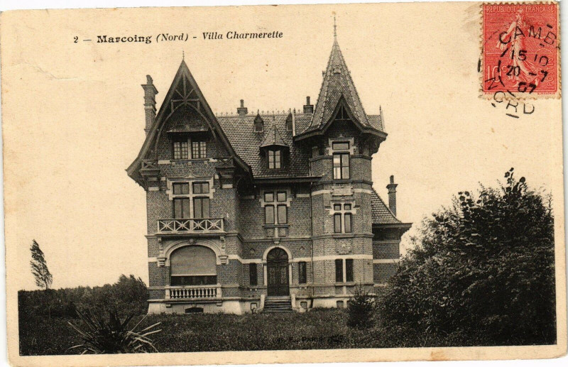 Carte postale ancienne Marcoing - Villa charmerette à Marcoing