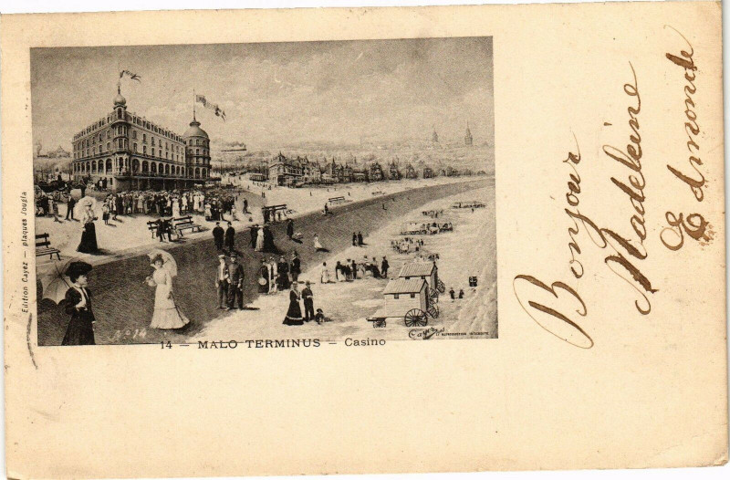 Carte postale ancienne Malo terminus - Casino