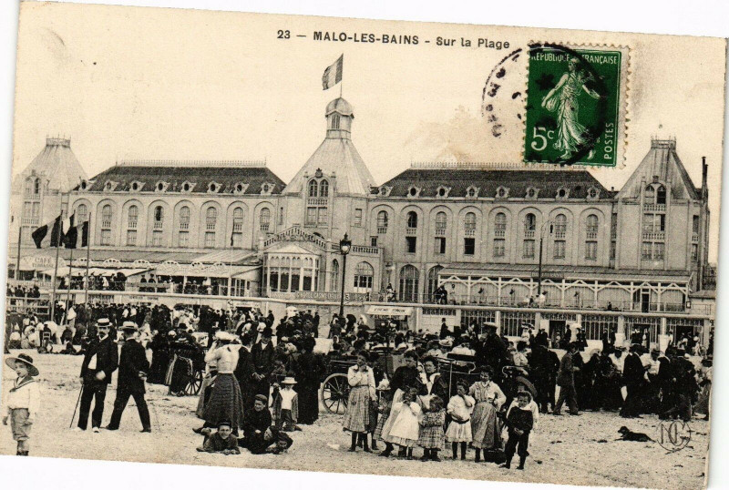 Carte postale ancienne Malo-les-Bains - Sur la Plage