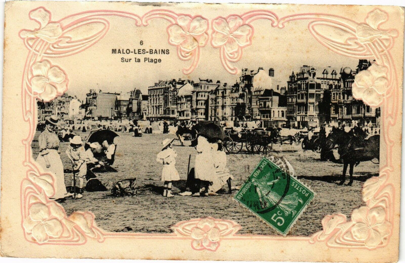 Carte postale ancienne Malo-les-Bains - Sur la Plage