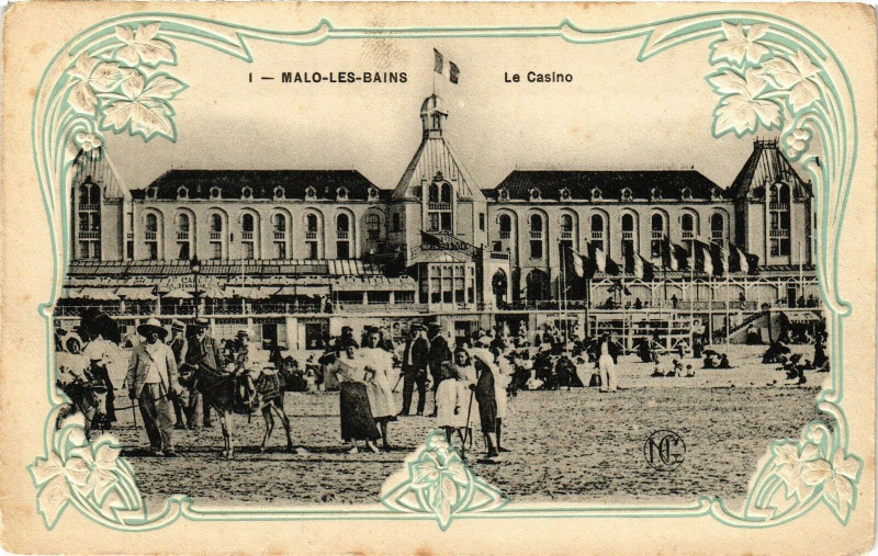 Carte postale ancienne Malo-les-Bains - Le casino