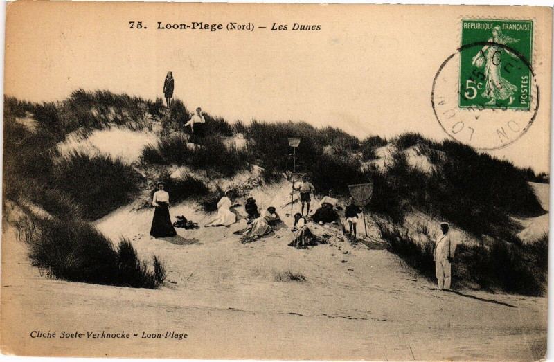 Carte postale ancienne Loon Plage - Les Dunes à Loon-Plage