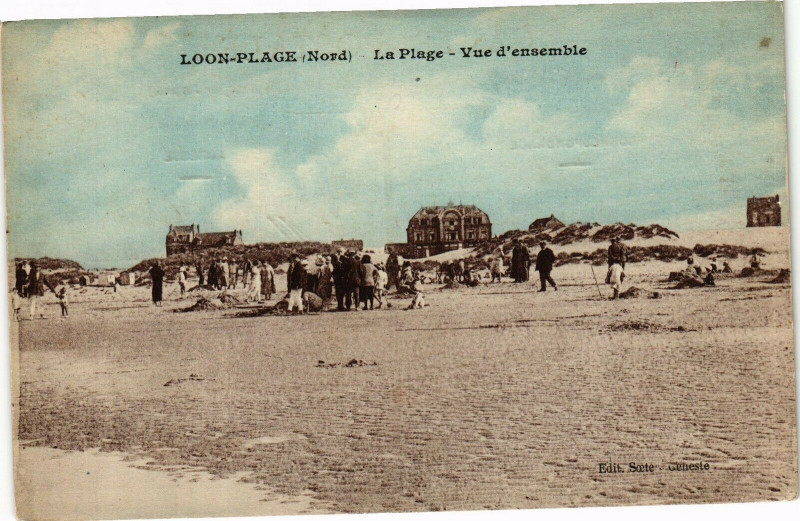 Carte postale ancienne Loon - Plage - La Plage - Vue d'ensemble à Loon-Plage