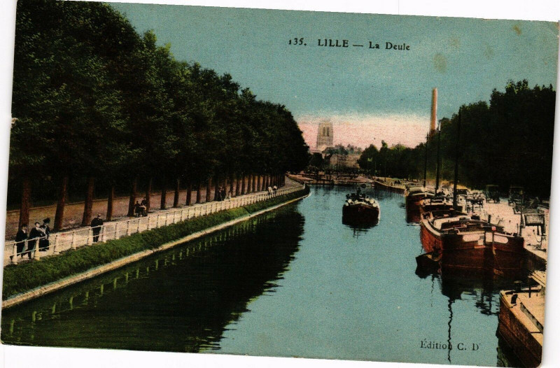 Carte postale ancienne Lille - La deule à Lille