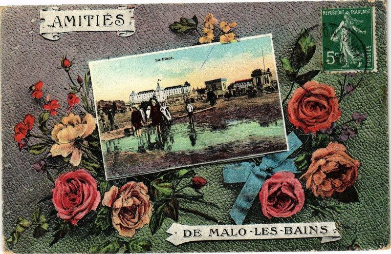 Carte postale ancienne Amitiés de Malo-les-Bains
