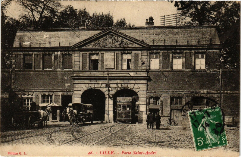 Carte postale ancienne Lille - Porte Saint-Andre à Lille
