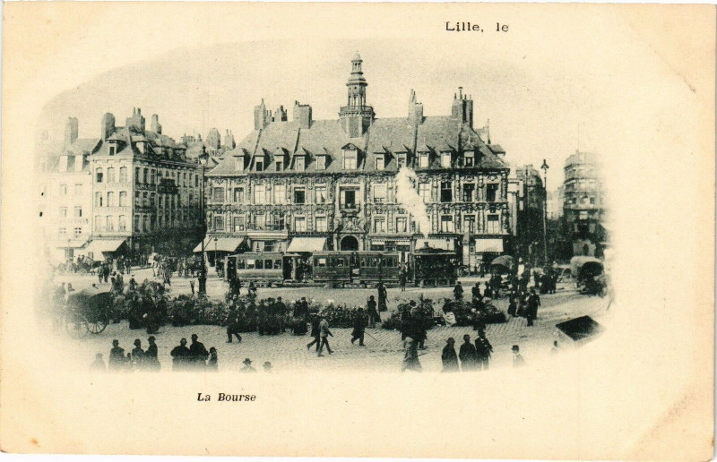 Carte postale ancienne Lille - La Bourse à Lille