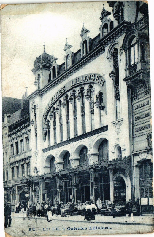 Carte postale ancienne Lille - Galeries Lilloises à Lille