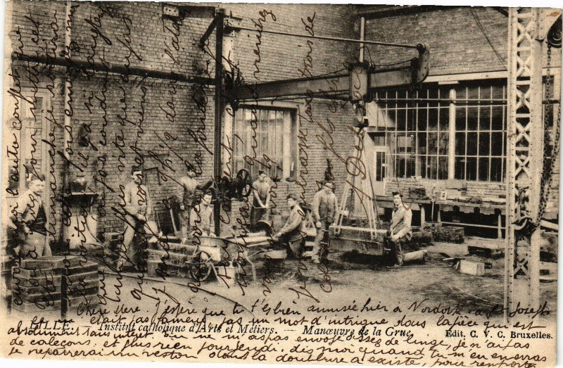 Carte postale ancienne Inst. Cath. d'Arts et Metiers - Monoeuvre