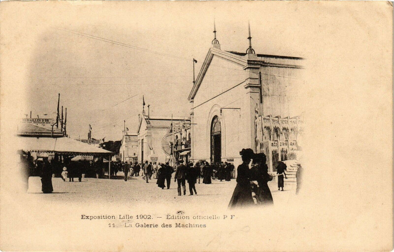 Carte postale ancienne Expo Lille 1902 - Edition officielle P. F. à Lille
