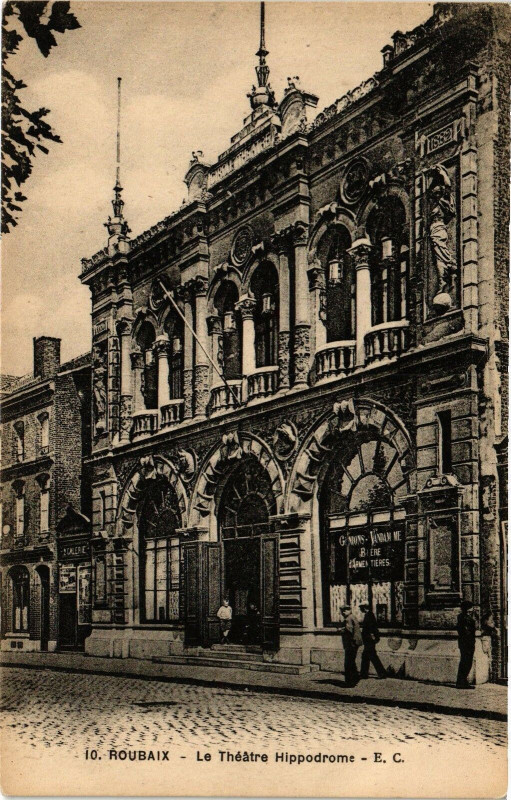 Carte postale ancienne Roubaix - Le theatre hippodrome à Roubaix