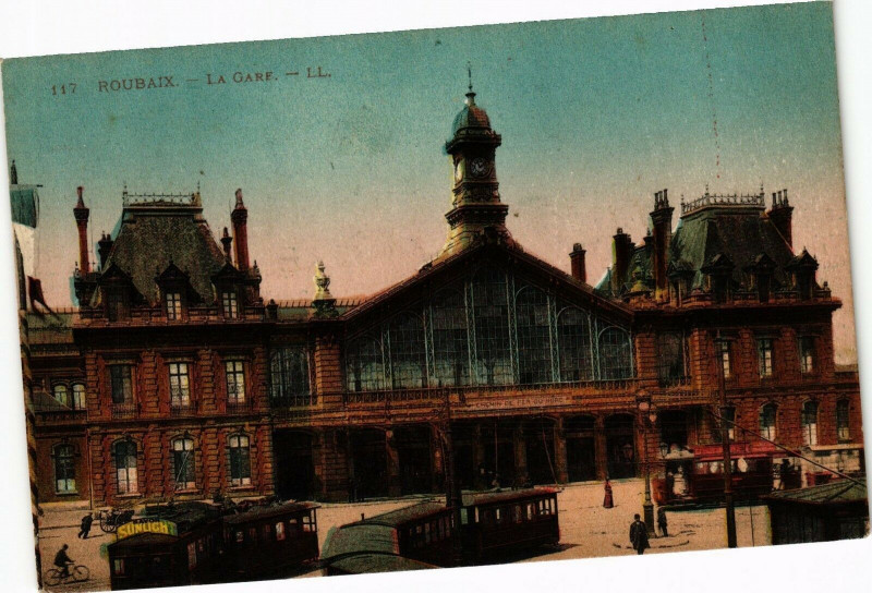 Carte postale ancienne Roubaix - La gare à Roubaix
