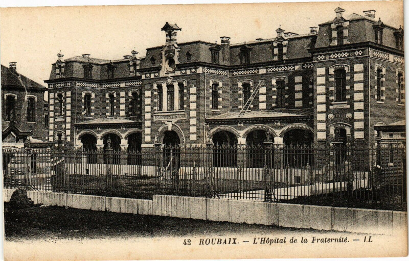 Carte postale ancienne Roubaix - L'hopital de la fraternite à Roubaix