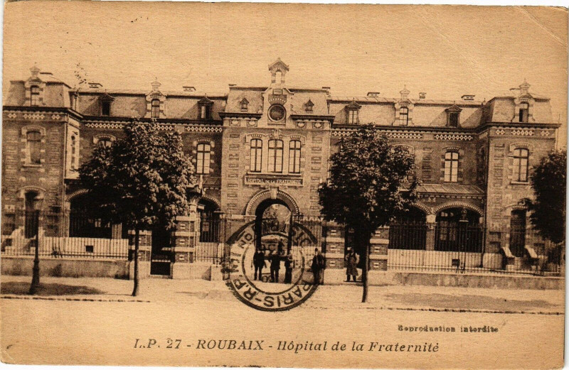 Carte postale ancienne Roubaix - Hotel dieu à Roubaix