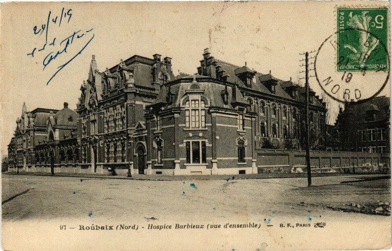 Carte postale ancienne Roubaix - Hospice barbieaux à Roubaix