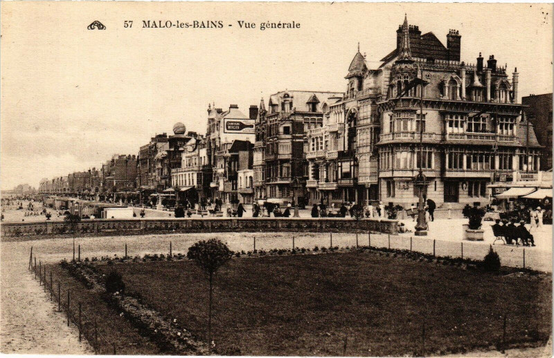 Carte postale ancienne Malo-les-Bains - Vue générale