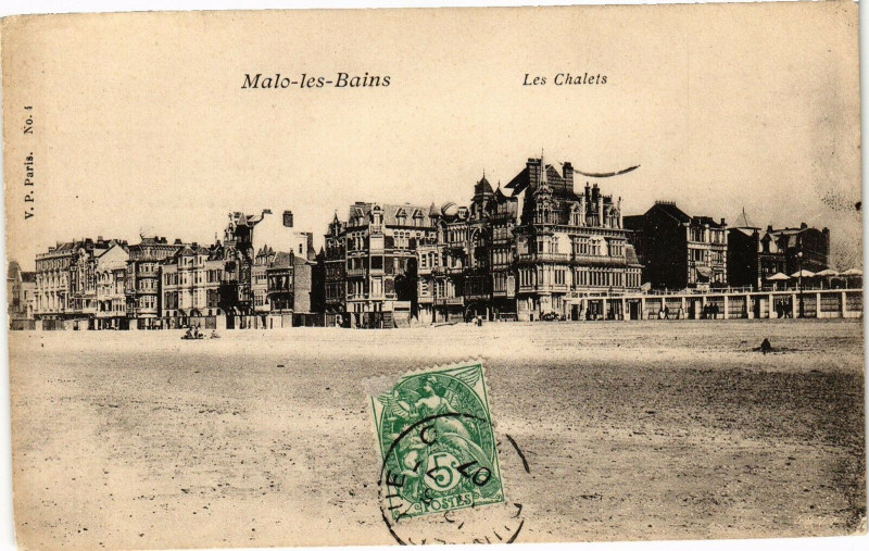 Carte postale ancienne Malo-les-Bains - Les chalets