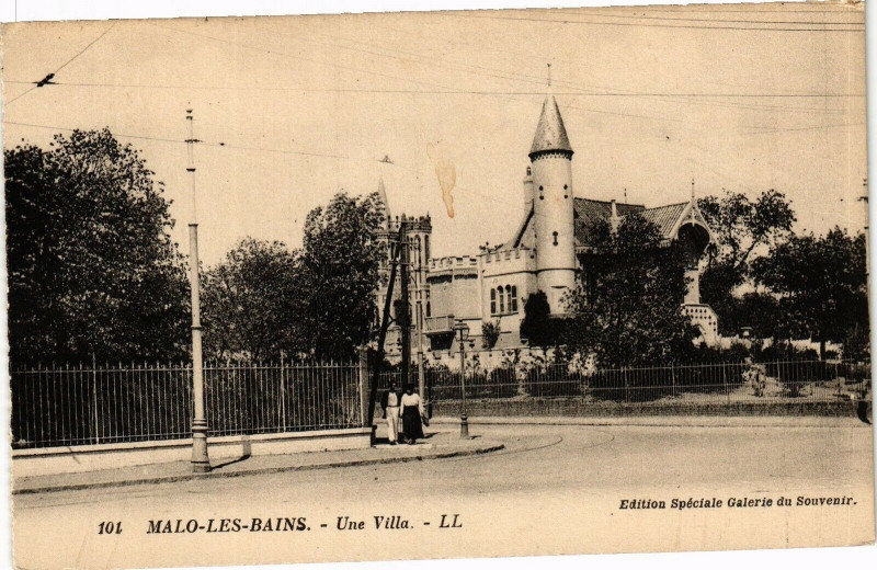 Carte postale ancienne Malo-les-Bains - Une villa
